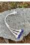 Three Hanging Silver Kazaziye Colorful Bead Detailed Rosary with Tassel - 3