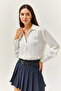 Women's Long Sleeve Cotton Satin Shirt 2385-Thl - 5