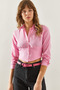 Women's Pink Long Sleeve Shirt with Elastic Back 60251271 - 3
