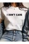 Women's White Care Printed Oversize T-Shirt