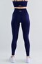 Women's Push up Shaping Leggings High Waist Gathering No-Show Underwear Sports Fitness Yoga Pilates Navy Blue Leggings Amon - 8