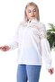Large Size Lace Decorated Crepe Shirt G0005 - 5