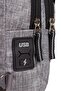 Linen Crossbody Bag with Headphone Outlet Water Resistant Chest Bodybag Backpack - 6