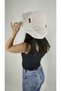 Buldan Linen Fabric Women's Summer Fedora Hat (Color Cream) - 3
