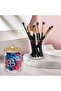 2 Pcs Bamboo Lid, Clear Glass Jar, Stick, Cotton, Floss, Makeup Brush Organizer - 4