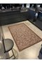 Brown Cube Motif Decorative Washable Carpet Miravip8984 - 2