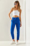 Women's Cobalt blue Epaulette Gabardine Trousers 3947 60251321