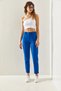 Women's Cobalt blue Epaulette Gabardine Trousers 3947 60251321 - 2