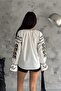 Women's tasseled floral embroidered cotton blouse - 4