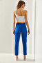 Women's Cobalt blue Epaulette Gabardine Trousers 3947 60251321 - 6