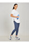 Center Back Minimal Slogan In Line To Stripe Loose Yoga Top - 2