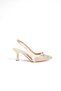 Olivia Women's Stiletto Rhinestone Pointed Toe Bow Detail Open Back Evening Dress Classic Heels - 3