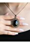 Natural Stone Onyx Natural Stone Authentic Women's Necklace with 45 cm Chain Euk13O