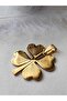 LARGE SIZE GOLD STAINLESS STEEL CLOVER PENDANT - 2