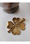 LARGE SIZE GOLD STAINLESS STEEL CLOVER PENDANT