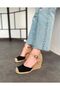 Fashion Wrapped Straw Wedge Sandals