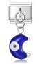 Italian Steel Bracelet Charm Navy Blue Enamel Evil Eye Bead (1 Pc) 9mm Scb26C