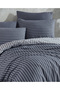 Double Striped Cotton Satin Duvet Cover Set - 200 X 220 cm (Without Sheets) - 2