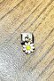 Italian Steel Bracelet Charm Enamel Daisy (1 Pc) 9mm Scb26C - 2