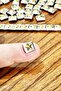 Italian Steel Bracelet Charm Yellow Embossed Starry (1 Pc) 9mm Scb26C - 6