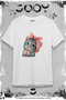 Cute Cat Printed Oversize Wide Fit T-Shirt Black and White Set of 2 - 3