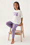 Licensed Flower Detailed Girls' Pajama Set - 2