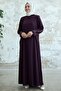 Salvia Casual Sleeve Trim Patterned Plum Ferace - 5