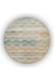 Blue Yellow Themed Striped Wicker Patterned Modern Decorative Carpet 5056 - 2