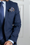 İnterview Sarar Zeus Mono Collar Slim Fit Navy Blue Wool Suit - 7
