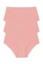 Women's Cotton High Waist 3-Piece Panties Set Pink - 2