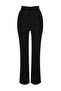 Siyah Wide Leg/Geniş Paça Pileli Dokuma Kumaş Pantolon TWOSS21PL0155 - 8