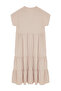 Stone Plain Wide Cut V-Neck Skirt Flounced Aerobin Woven Dresstwoss24El01031 - 8