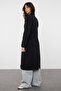 Black Regular Striped Long Coat Twoaw25Kb00026 - 7
