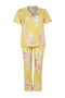 Sarı Çiçek Desenli Gömlek Yaka Örme Pijama Takımı TBBSS24AI00115 - 6