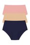Women's Cotton Laser Cut Stitch-Free High Waist 3-Piece Panties Set Kts2019 Model-2 - 3
