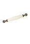 Porcelain - Metal Handle - Cabinet Drawer Furniture Kitchen Handle Ruby (9.6CM) - Cream - Antique - Stk1629 - 6