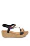 24Y155-1 Women's Wedge Heel Sandals Black