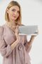 Silver Glitter Evening Dress Bag Portfolio Clutch Bag
