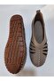 Genuine Leather Inside and Outside Gray Color Orthopedic Sandal Ballerinas - 7