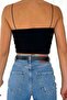 Black Women's Rope Strap Bustier Crop - 3