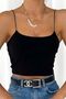 Black Women's Rope Strap Bustier Crop - 2