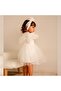 White Butterfly Wings Long Sleeve Tutu Dress - 2