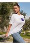 Women's Oversize Fit Crew Neck Printed Short Sleeve T-shirt
