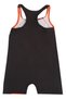 Girls' Swimsuit Jumpsuit with Shorts, Stretch Fabric, Orange Color, Digital Printed Swimsuit - 2