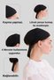 Women's 3 Pieces Lycra Black Combed Bonnet Non-Slip Tied Hijab Ready-to-Wear Bonnet Shawl Scarf - 3