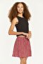 Black Bohemian Short Blouse - Crew Neck, Sleeveless - 3