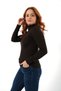 Women's Khaki Ribbed Women's Turtleneck Wool Knitwear Sweater Trıst-6157 - 5