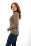 Mink 100% Organic Cotton Turtleneck Hair Knitted Knitwear Sweater Knitted Blouse Trıst-6156 - 4