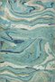 Green Wavy Creative Patterned Woven Base Washable Carpet Miravip9075