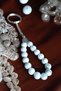Natural Rosary Model - Genuine Material, Howlite Stone and Steel Keychain